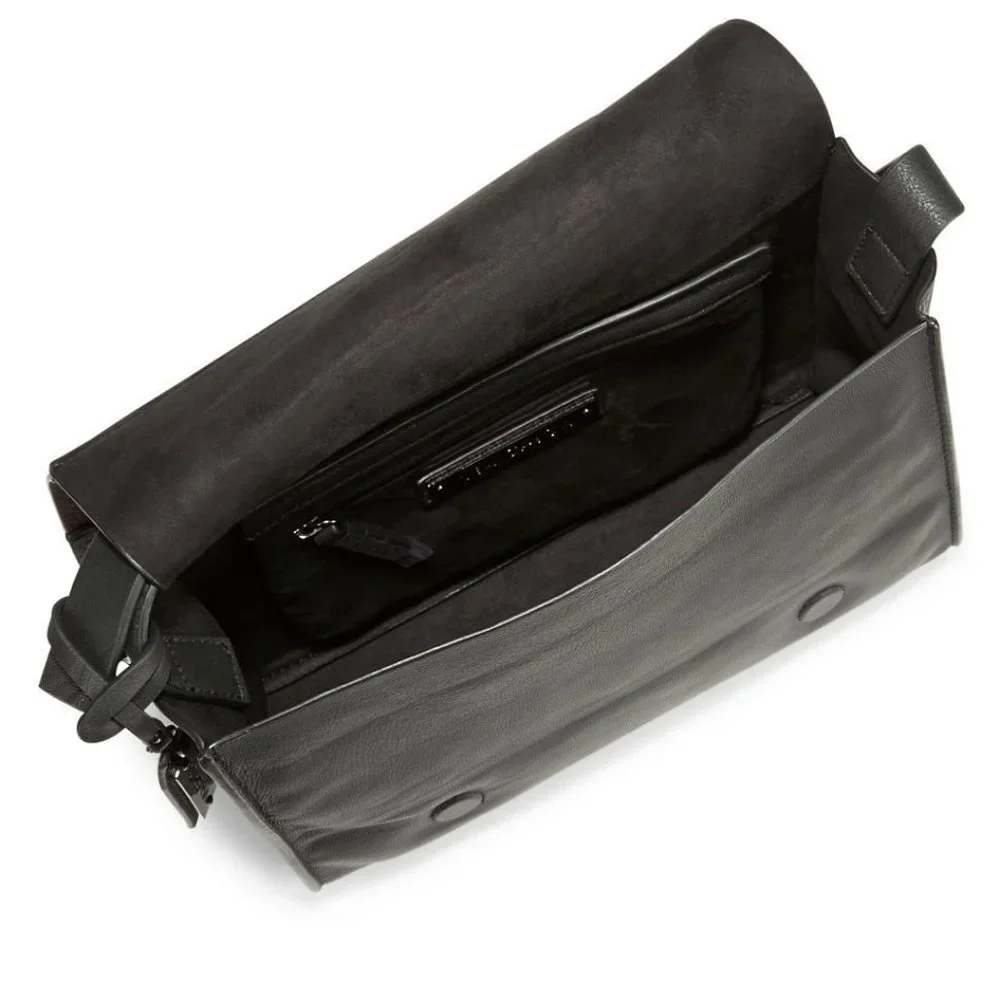 Via Spiga New Bag 2-tone Leather Crossbody Handbag BLACK BROWN